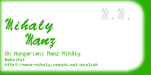 mihaly manz business card